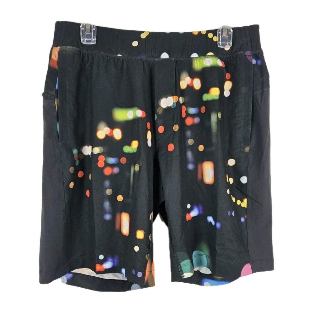 Lululemon Blink Me T.H.E. Short H2O Size Large Light Burst Black Colorful